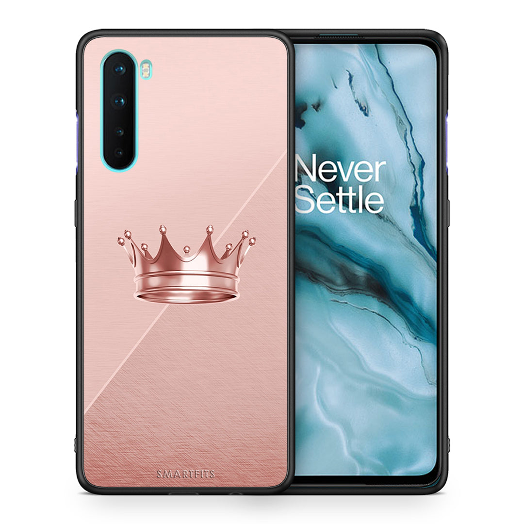 Θήκη OnePlus Nord 5G Crown Minimal από τη Smartfits με σχέδιο στο πίσω μέρος και μαύρο περίβλημα | OnePlus Nord 5G Crown Minimal case with colorful back and black bezels