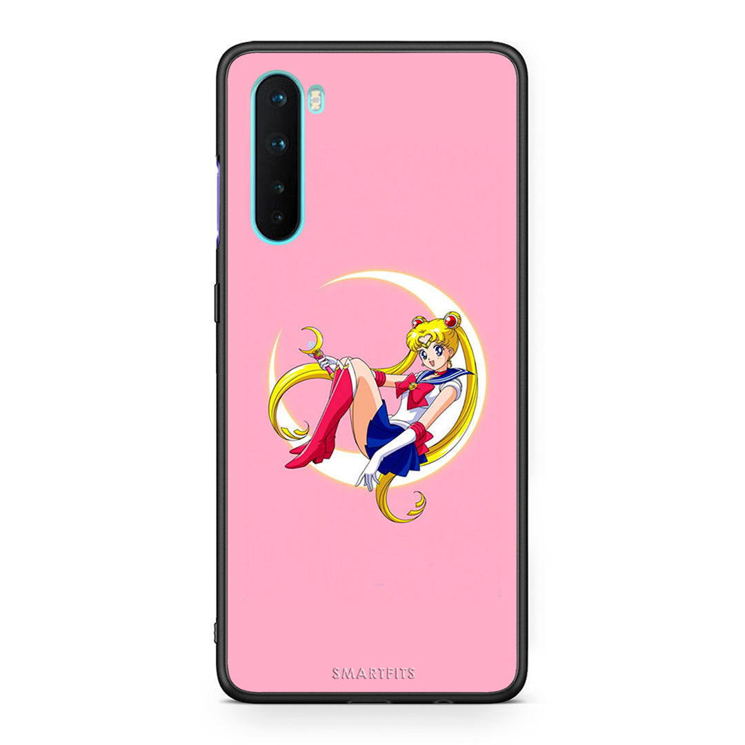 OnePlus Nord 5G Moon Girl θήκη από τη Smartfits με σχέδιο στο πίσω μέρος και μαύρο περίβλημα | Smartphone case with colorful back and black bezels by Smartfits