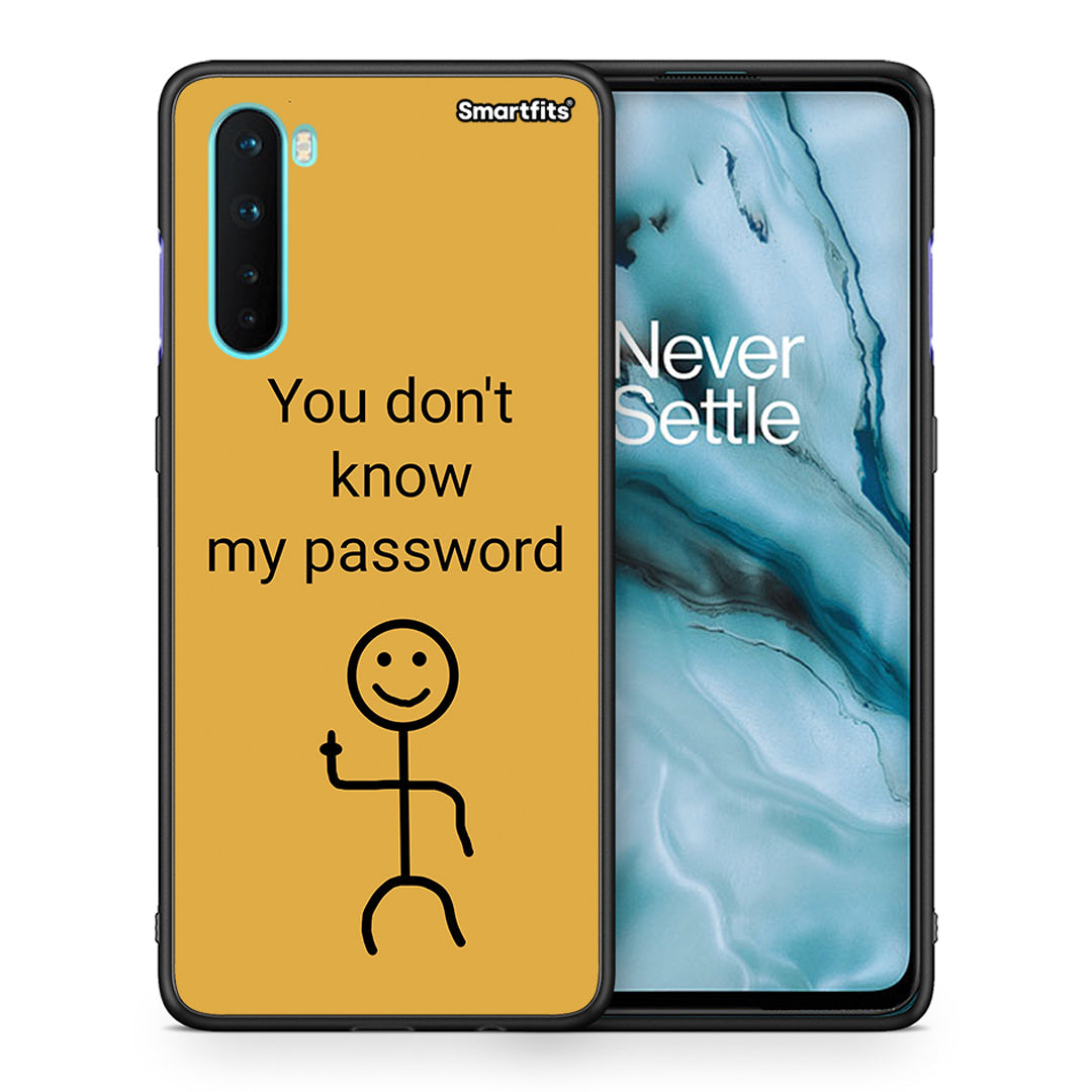Θήκη OnePlus Nord 5G My Password από τη Smartfits με σχέδιο στο πίσω μέρος και μαύρο περίβλημα | OnePlus Nord 5G My Password case with colorful back and black bezels