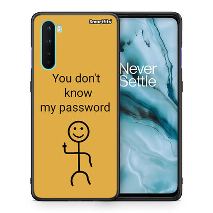 Θήκη OnePlus Nord 5G My Password από τη Smartfits με σχέδιο στο πίσω μέρος και μαύρο περίβλημα | OnePlus Nord 5G My Password case with colorful back and black bezels