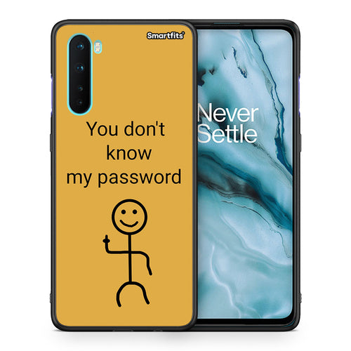 Θήκη OnePlus Nord 5G My Password από τη Smartfits με σχέδιο στο πίσω μέρος και μαύρο περίβλημα | OnePlus Nord 5G My Password case with colorful back and black bezels