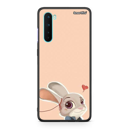 OnePlus Nord 5G Nick Wilde And Judy Hopps Love 2 θήκη από τη Smartfits με σχέδιο στο πίσω μέρος και μαύρο περίβλημα | Smartphone case with colorful back and black bezels by Smartfits