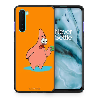 Θήκη Αγίου Βαλεντίνου OnePlus Nord 5G No Money 1 από τη Smartfits με σχέδιο στο πίσω μέρος και μαύρο περίβλημα | OnePlus Nord 5G No Money 1 case with colorful back and black bezels