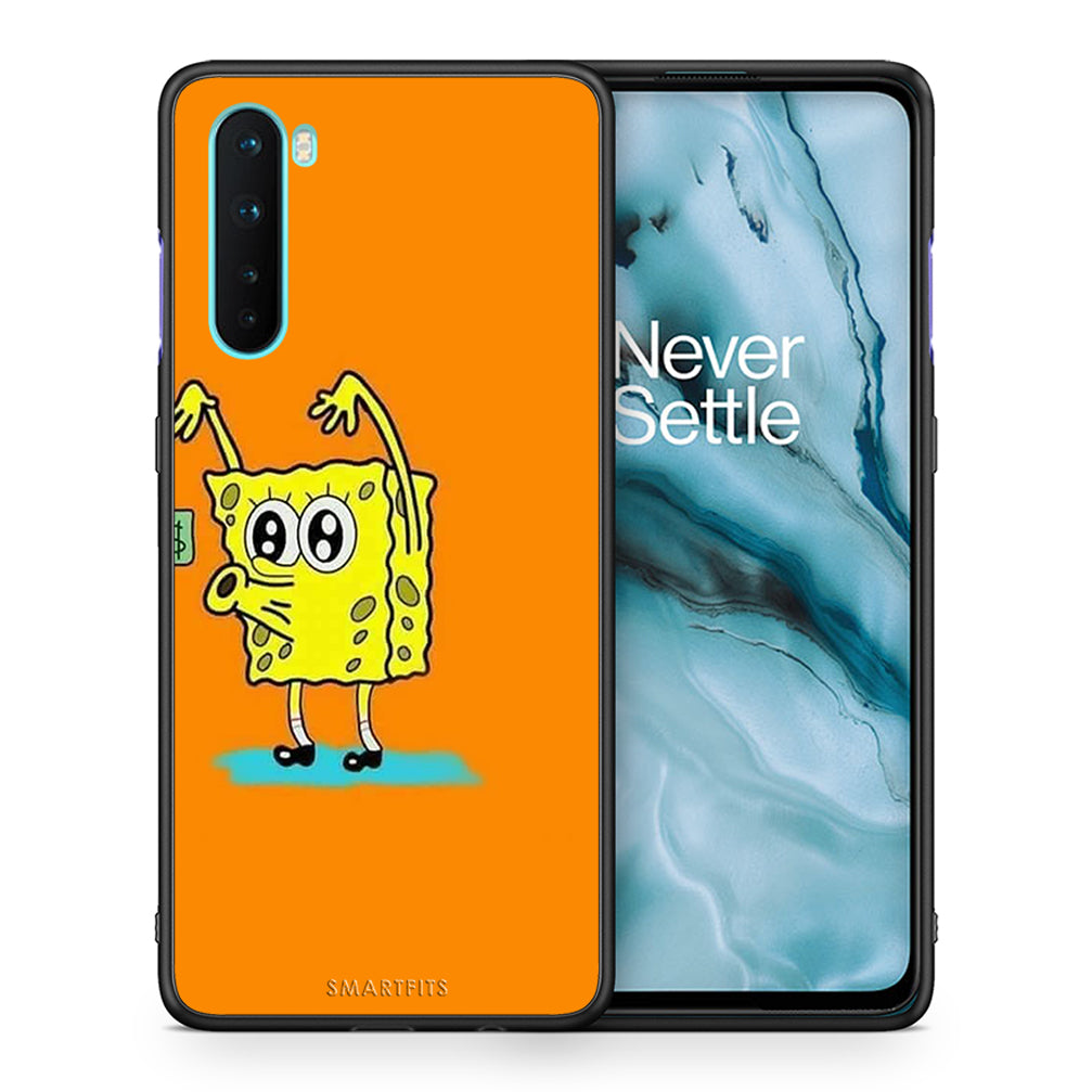 Θήκη Αγίου Βαλεντίνου OnePlus Nord 5G No Money 2 από τη Smartfits με σχέδιο στο πίσω μέρος και μαύρο περίβλημα | OnePlus Nord 5G No Money 2 case with colorful back and black bezels