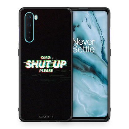 Θήκη OnePlus Nord 5G OMG ShutUp από τη Smartfits με σχέδιο στο πίσω μέρος και μαύρο περίβλημα | OnePlus Nord 5G OMG ShutUp case with colorful back and black bezels