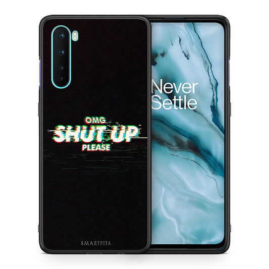 Θήκη OnePlus Nord 5G OMG ShutUp από τη Smartfits με σχέδιο στο πίσω μέρος και μαύρο περίβλημα | OnePlus Nord 5G OMG ShutUp case with colorful back and black bezels