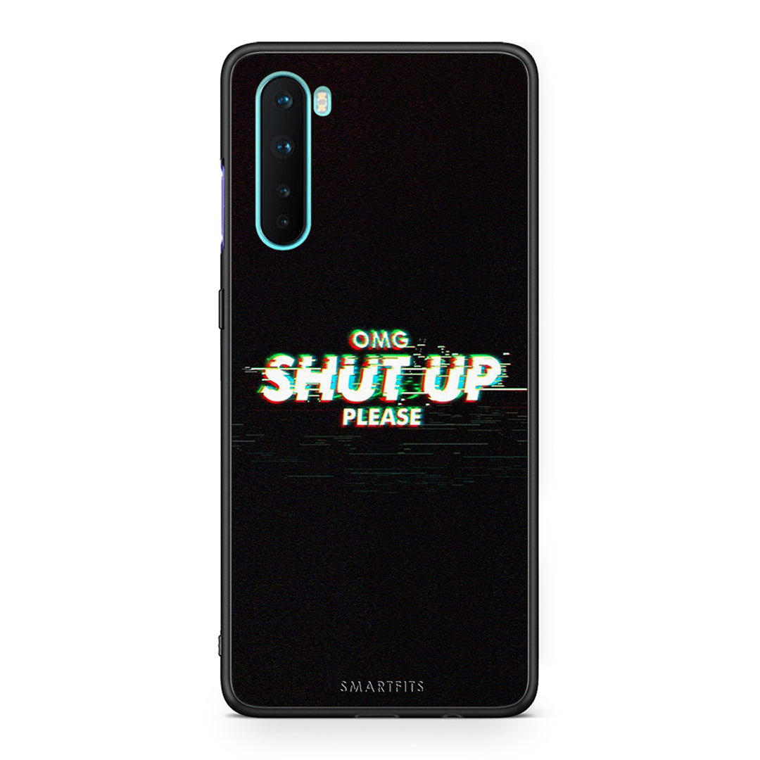 OnePlus Nord 5G OMG ShutUp θήκη από τη Smartfits με σχέδιο στο πίσω μέρος και μαύρο περίβλημα | Smartphone case with colorful back and black bezels by Smartfits