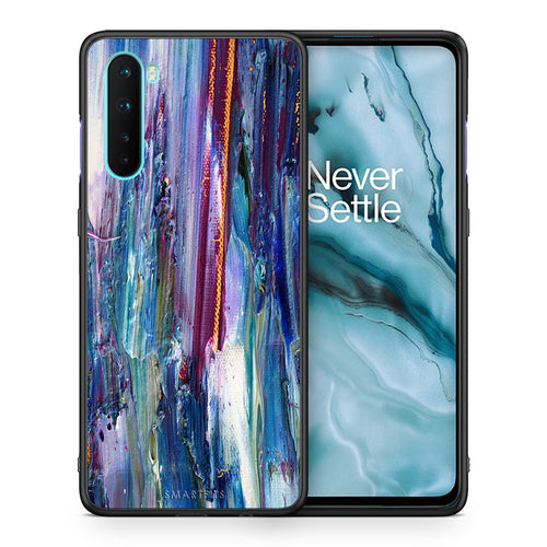 Θήκη OnePlus Nord 5G Winter Paint από τη Smartfits με σχέδιο στο πίσω μέρος και μαύρο περίβλημα | OnePlus Nord 5G Winter Paint case with colorful back and black bezels