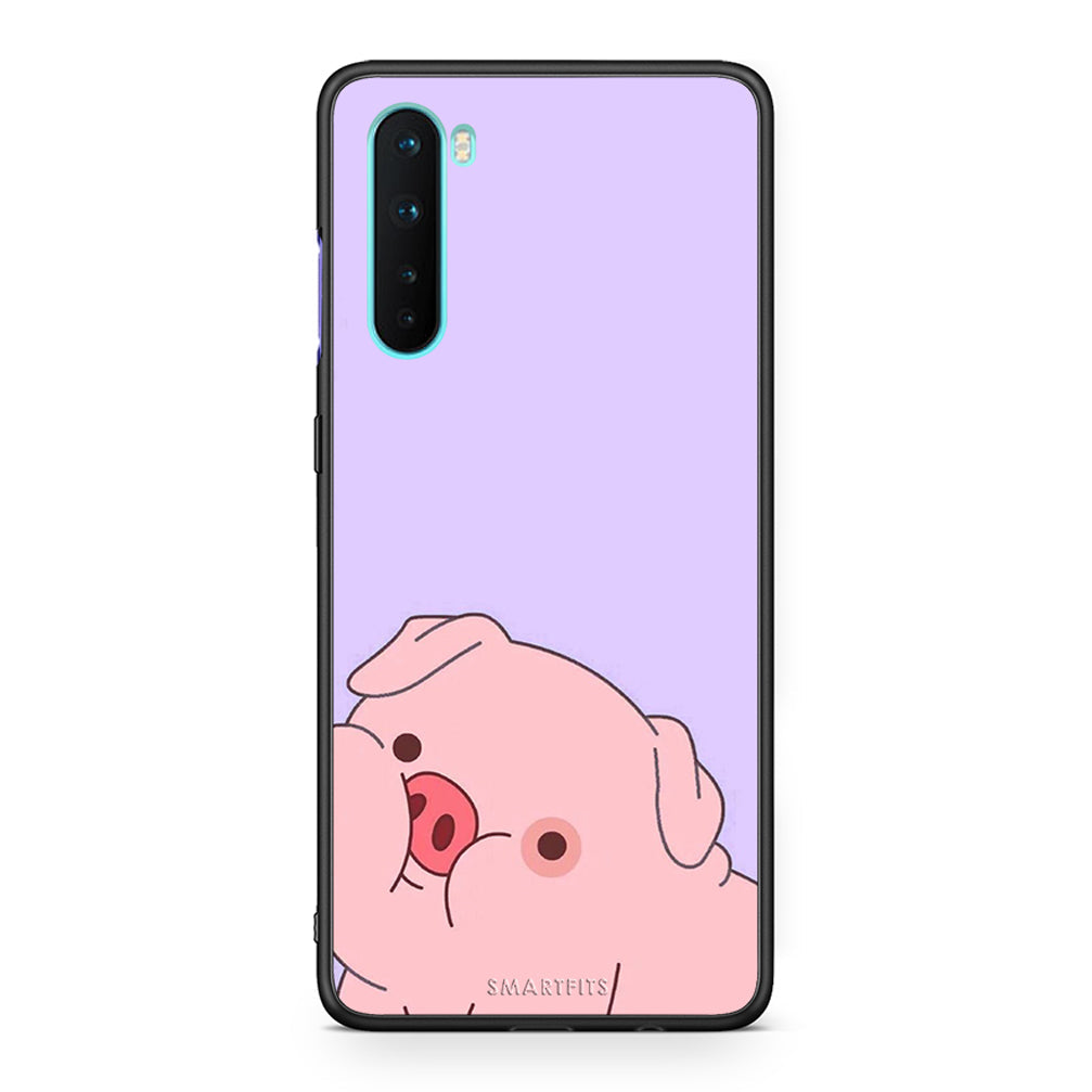 OnePlus Nord 5G Pig Love 2 Θήκη Αγίου Βαλεντίνου από τη Smartfits με σχέδιο στο πίσω μέρος και μαύρο περίβλημα | Smartphone case with colorful back and black bezels by Smartfits