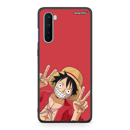 OnePlus Nord 5G Pirate Luffy Θήκη από τη Smartfits με σχέδιο στο πίσω μέρος και μαύρο περίβλημα | Smartphone case with colorful back and black bezels by Smartfits