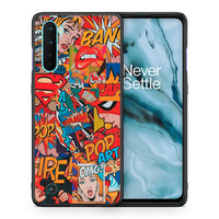 Thumbnail for Θήκη OnePlus Nord 5G PopArt OMG από τη Smartfits με σχέδιο στο πίσω μέρος και μαύρο περίβλημα | OnePlus Nord 5G PopArt OMG case with colorful back and black bezels