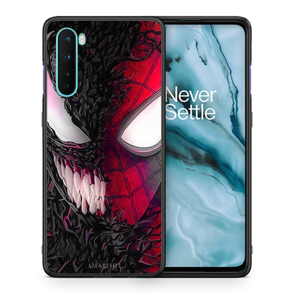 Θήκη OnePlus Nord 5G SpiderVenom PopArt από τη Smartfits με σχέδιο στο πίσω μέρος και μαύρο περίβλημα | OnePlus Nord 5G SpiderVenom PopArt case with colorful back and black bezels