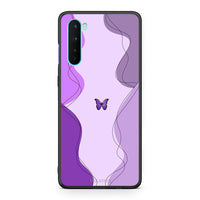 Thumbnail for OnePlus Nord 5G Purple Mariposa Θήκη Αγίου Βαλεντίνου από τη Smartfits με σχέδιο στο πίσω μέρος και μαύρο περίβλημα | Smartphone case with colorful back and black bezels by Smartfits