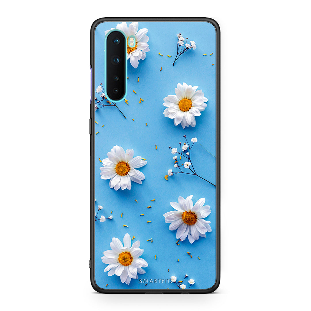 OnePlus Nord 5G Real Daisies θήκη από τη Smartfits με σχέδιο στο πίσω μέρος και μαύρο περίβλημα | Smartphone case with colorful back and black bezels by Smartfits
