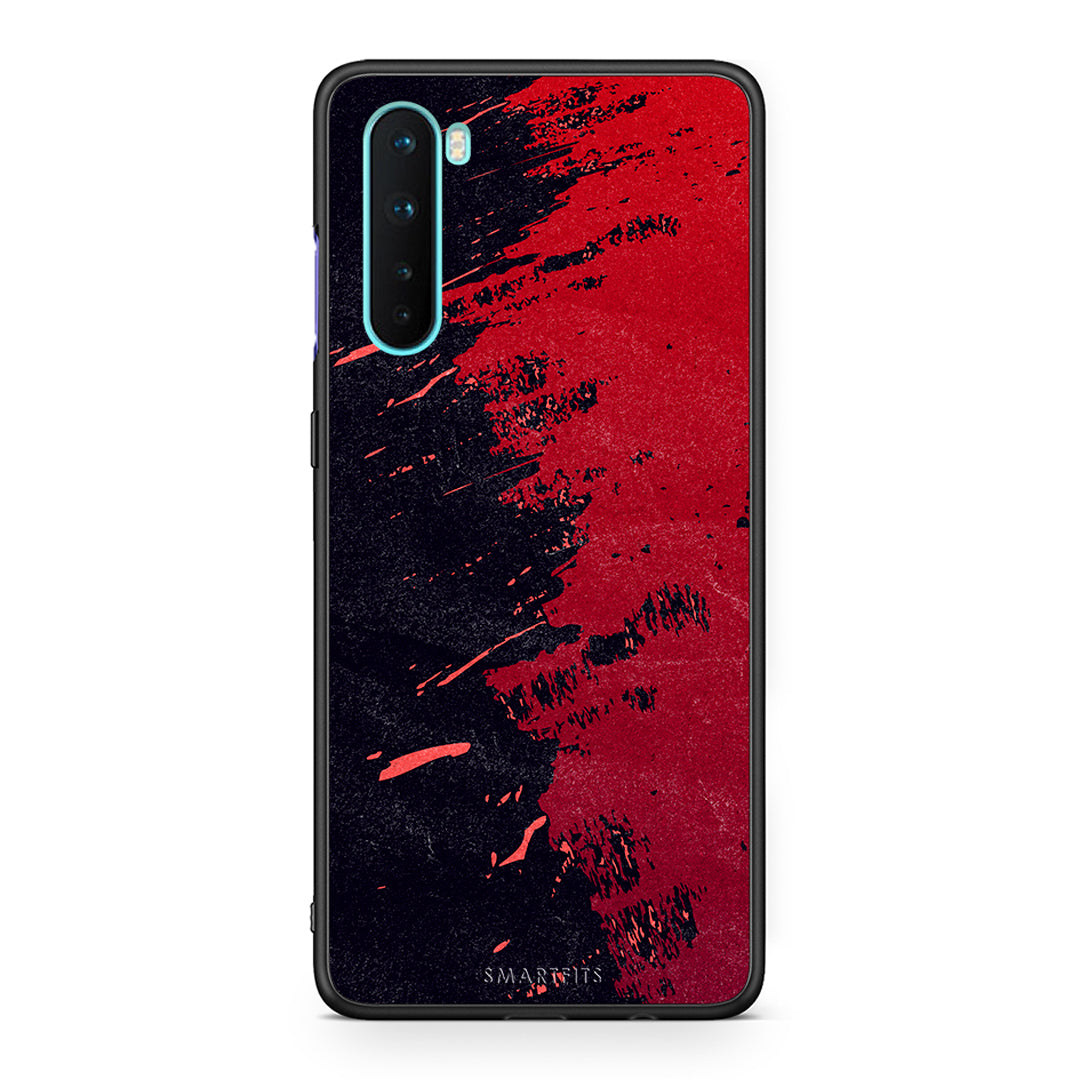 OnePlus Nord 5G Red Paint Θήκη Αγίου Βαλεντίνου από τη Smartfits με σχέδιο στο πίσω μέρος και μαύρο περίβλημα | Smartphone case with colorful back and black bezels by Smartfits