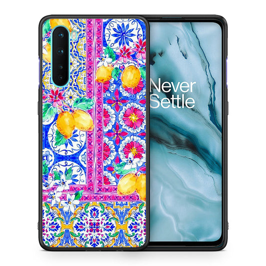 Θήκη OnePlus Nord 5G Retro Spring από τη Smartfits με σχέδιο στο πίσω μέρος και μαύρο περίβλημα | OnePlus Nord 5G Retro Spring case with colorful back and black bezels