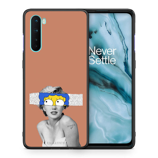 Θήκη OnePlus Nord 5G Sim Merilyn από τη Smartfits με σχέδιο στο πίσω μέρος και μαύρο περίβλημα | OnePlus Nord 5G Sim Merilyn case with colorful back and black bezels