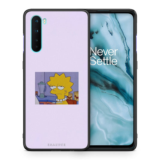 Θήκη OnePlus Nord 5G So Happy από τη Smartfits με σχέδιο στο πίσω μέρος και μαύρο περίβλημα | OnePlus Nord 5G So Happy case with colorful back and black bezels