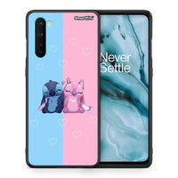 Thumbnail for Θήκη OnePlus Nord 5G Stitch And Angel από τη Smartfits με σχέδιο στο πίσω μέρος και μαύρο περίβλημα | OnePlus Nord 5G Stitch And Angel case with colorful back and black bezels