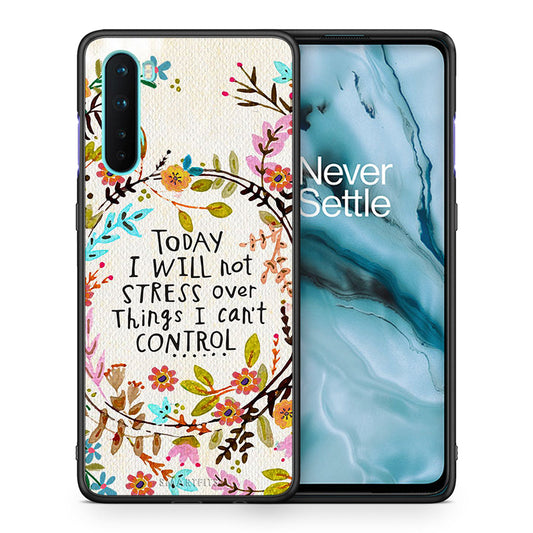 Θήκη OnePlus Nord 5G Stress Over από τη Smartfits με σχέδιο στο πίσω μέρος και μαύρο περίβλημα | OnePlus Nord 5G Stress Over case with colorful back and black bezels