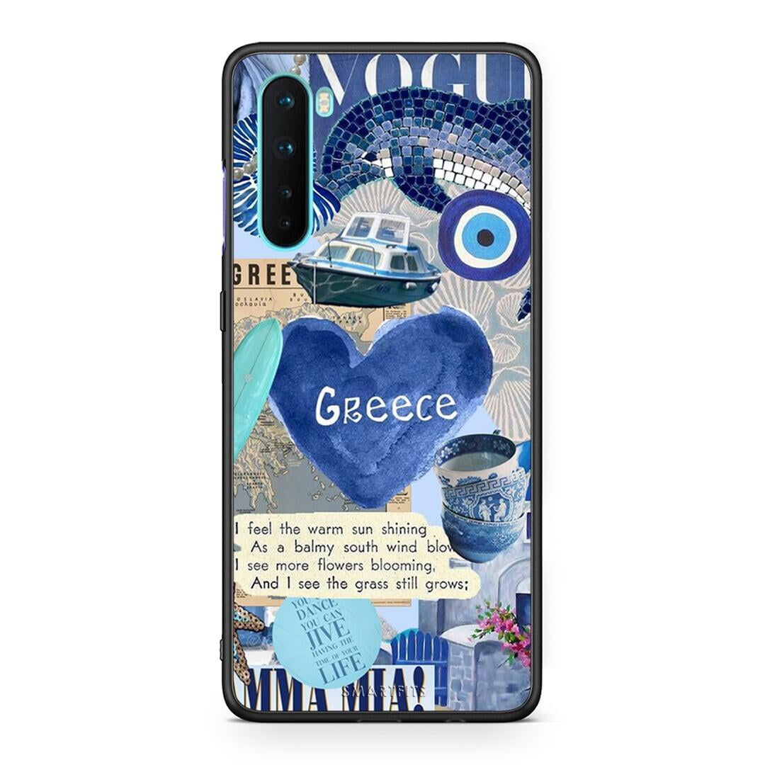 OnePlus Nord 5G Summer In Greece Θήκη από τη Smartfits με σχέδιο στο πίσω μέρος και μαύρο περίβλημα | Smartphone case with colorful back and black bezels by Smartfits
