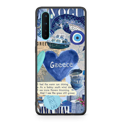 OnePlus Nord 5G Summer In Greece Θήκη από τη Smartfits με σχέδιο στο πίσω μέρος και μαύρο περίβλημα | Smartphone case with colorful back and black bezels by Smartfits