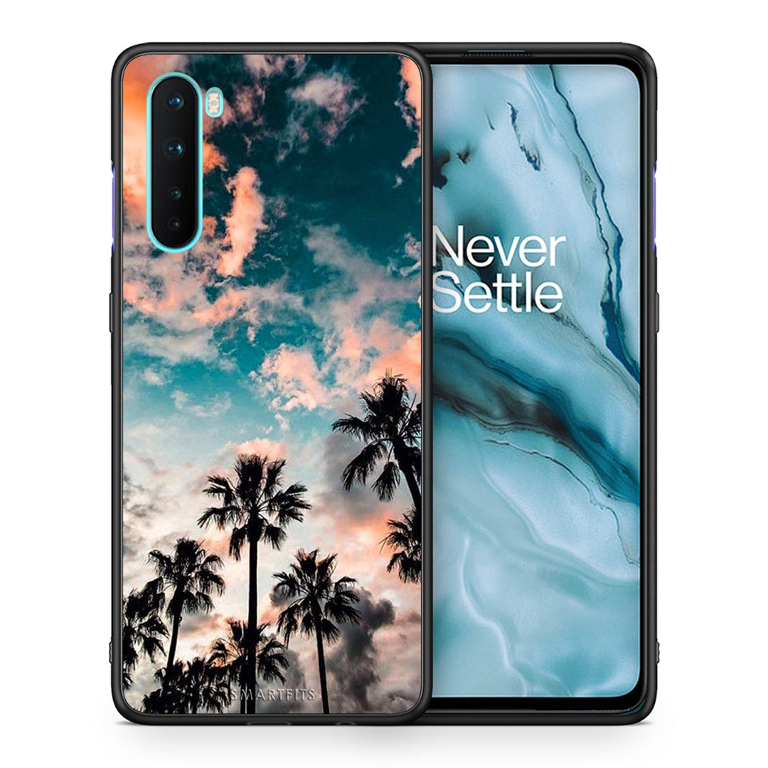 Θήκη OnePlus Nord 5G Sky Summer από τη Smartfits με σχέδιο στο πίσω μέρος και μαύρο περίβλημα | OnePlus Nord 5G Sky Summer case with colorful back and black bezels