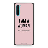 Thumbnail for OnePlus Nord 5G Superpower Woman θήκη από τη Smartfits με σχέδιο στο πίσω μέρος και μαύρο περίβλημα | Smartphone case with colorful back and black bezels by Smartfits