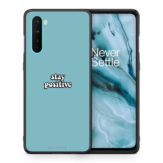 Θήκη OnePlus Nord 5G Positive Text από τη Smartfits με σχέδιο στο πίσω μέρος και μαύρο περίβλημα | OnePlus Nord 5G Positive Text case with colorful back and black bezels