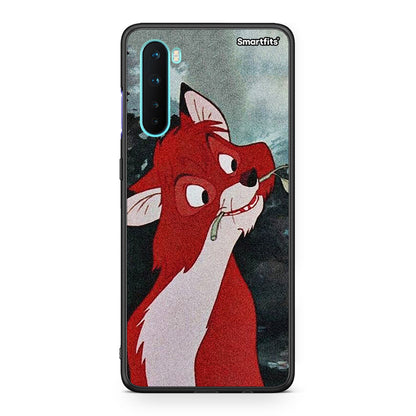 OnePlus Nord 5G Tod And Vixey Love 1 θήκη από τη Smartfits με σχέδιο στο πίσω μέρος και μαύρο περίβλημα | Smartphone case with colorful back and black bezels by Smartfits