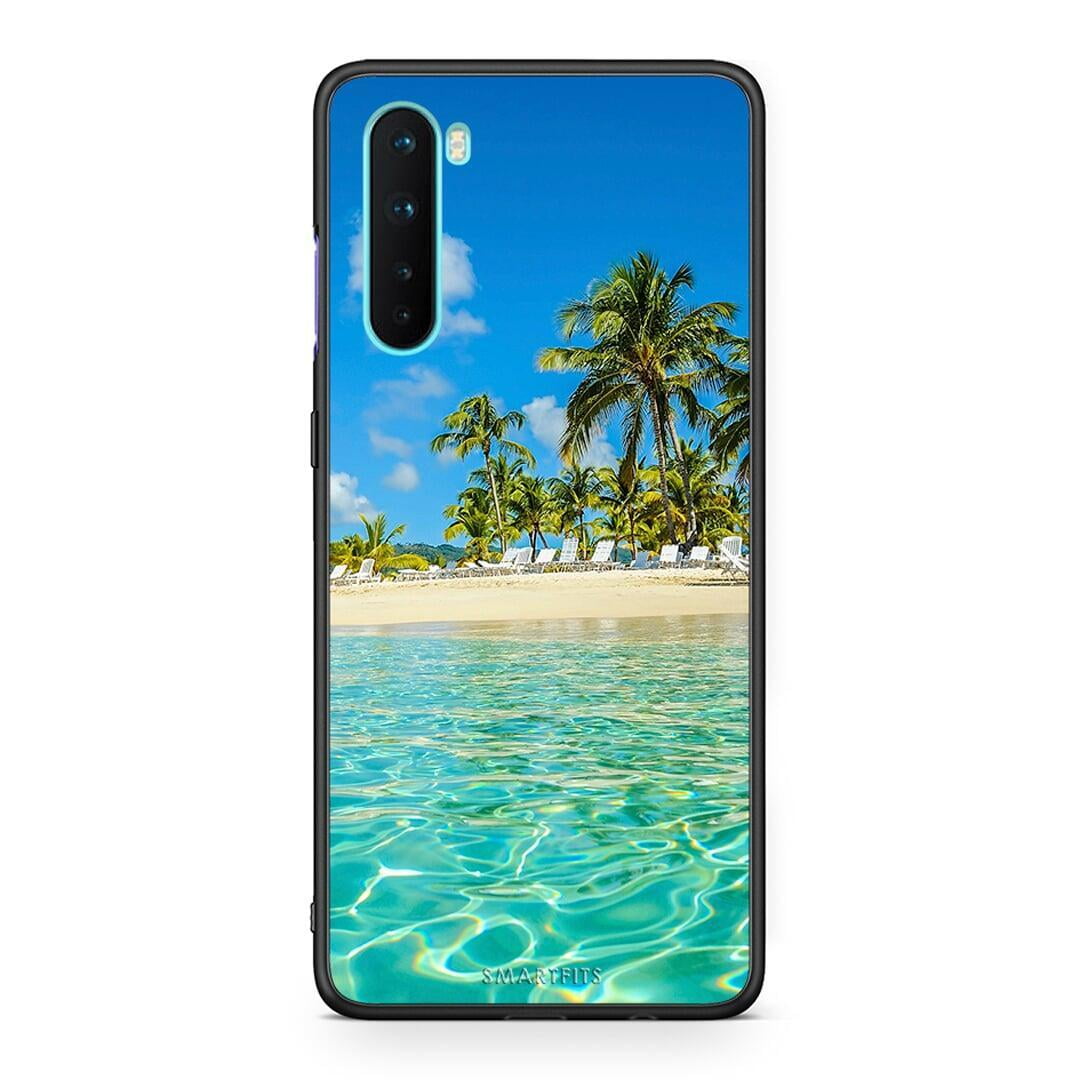 OnePlus Nord 5G Tropical Vibes Θήκη από τη Smartfits με σχέδιο στο πίσω μέρος και μαύρο περίβλημα | Smartphone case with colorful back and black bezels by Smartfits