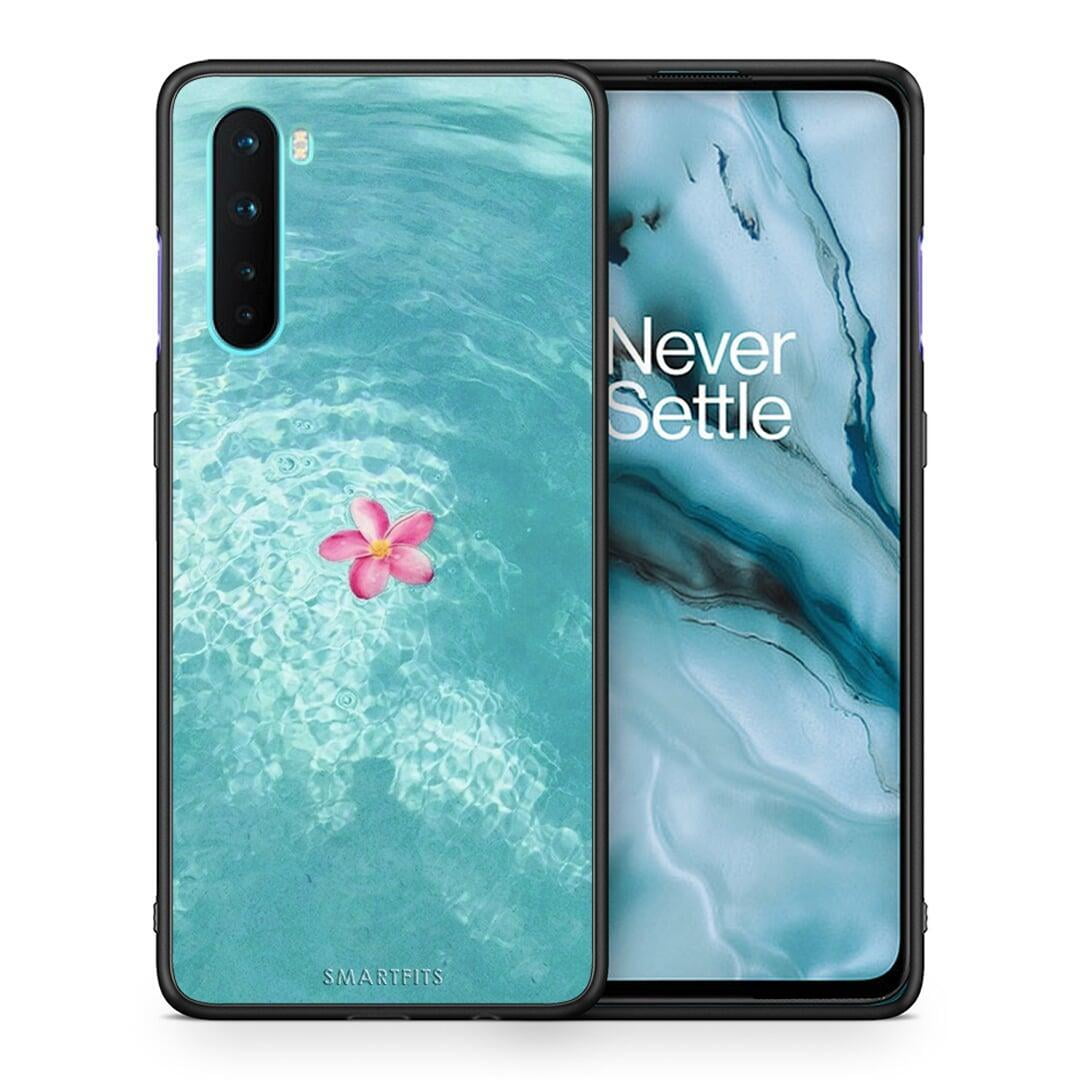 Θήκη OnePlus Nord 5G Water Flower από τη Smartfits με σχέδιο στο πίσω μέρος και μαύρο περίβλημα | OnePlus Nord 5G Water Flower case with colorful back and black bezels