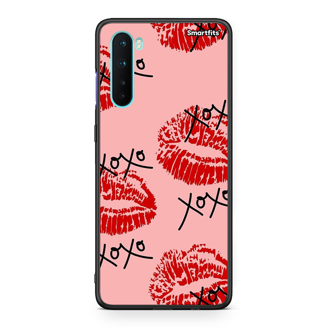 OnePlus Nord 5G XOXO Lips θήκη από τη Smartfits με σχέδιο στο πίσω μέρος και μαύρο περίβλημα | Smartphone case with colorful back and black bezels by Smartfits