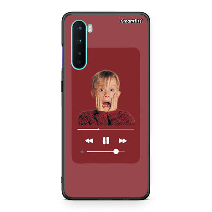 OnePlus Nord 5G Xmas Alone Music θήκη από τη Smartfits με σχέδιο στο πίσω μέρος και μαύρο περίβλημα | Smartphone case with colorful back and black bezels by Smartfits