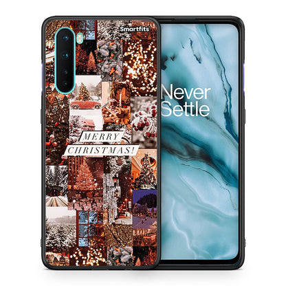 Θήκη OnePlus Nord 5G Xmas Collage από τη Smartfits με σχέδιο στο πίσω μέρος και μαύρο περίβλημα | OnePlus Nord 5G Xmas Collage case with colorful back and black bezels