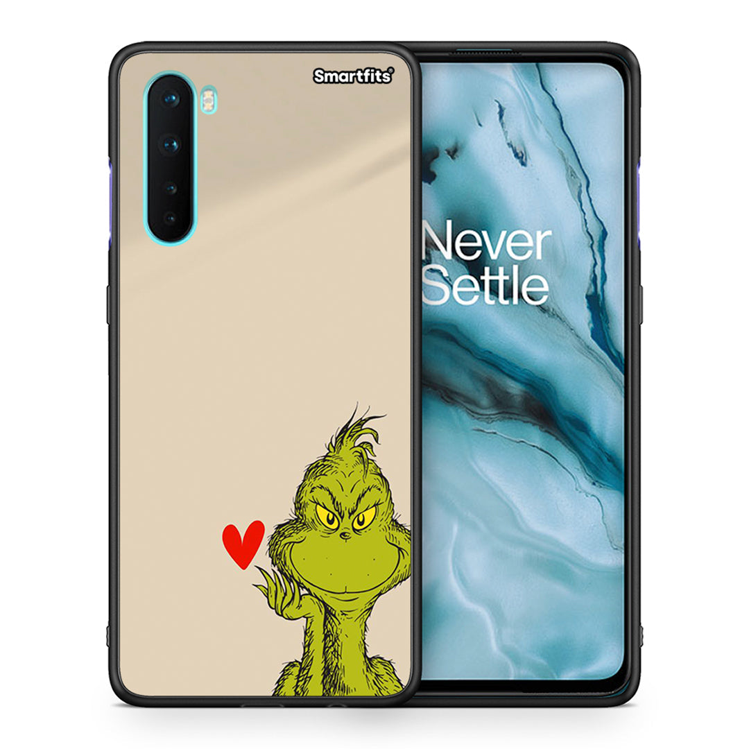 Θήκη OnePlus Nord 5G Xmas Grinch από τη Smartfits με σχέδιο στο πίσω μέρος και μαύρο περίβλημα | OnePlus Nord 5G Xmas Grinch case with colorful back and black bezels