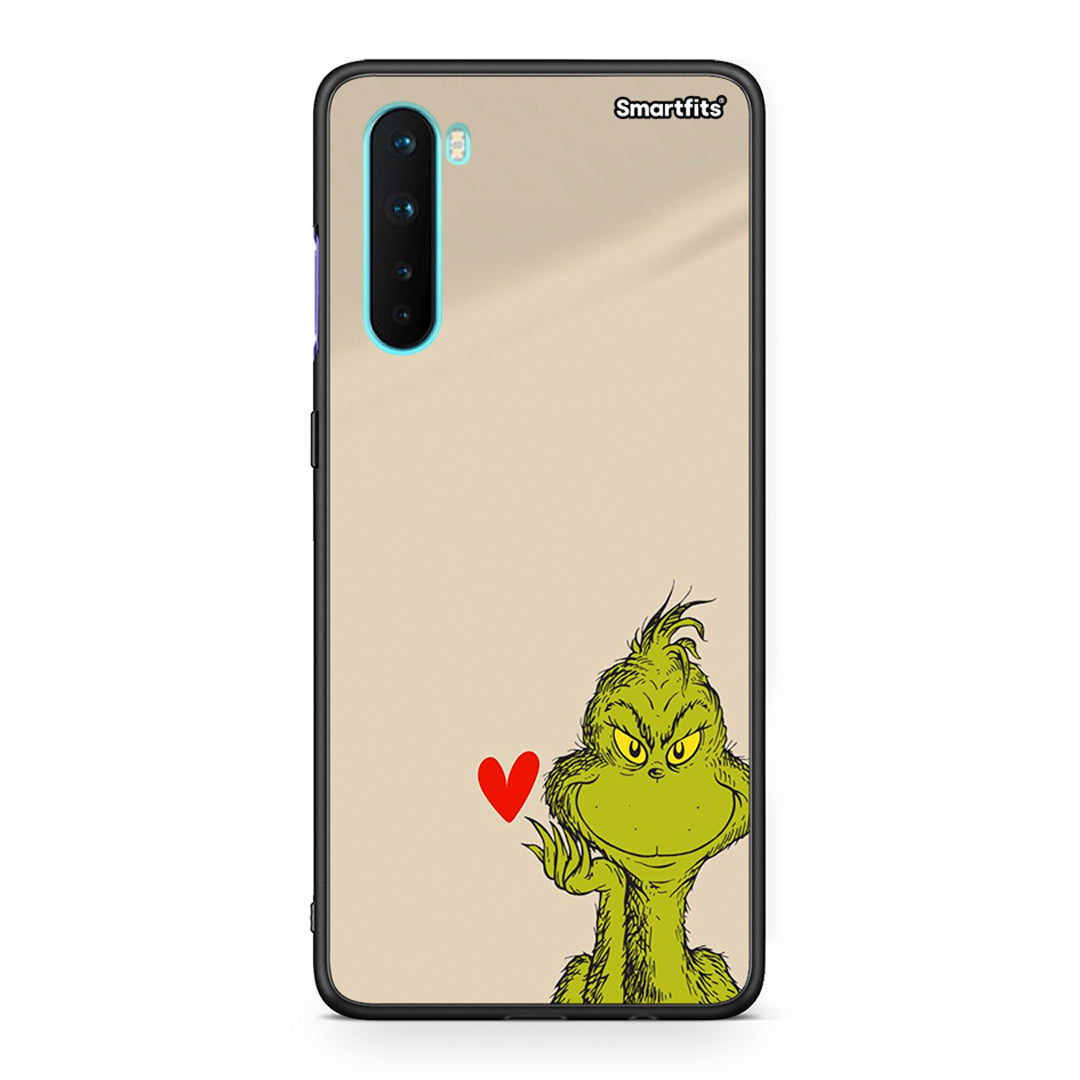 OnePlus Nord 5G Xmas Grinch θήκη από τη Smartfits με σχέδιο στο πίσω μέρος και μαύρο περίβλημα | Smartphone case with colorful back and black bezels by Smartfits
