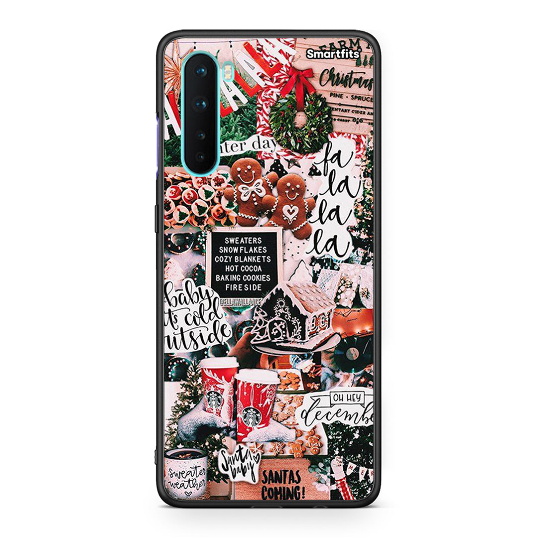 OnePlus Nord 5G Xmas Habbits θήκη από τη Smartfits με σχέδιο στο πίσω μέρος και μαύρο περίβλημα | Smartphone case with colorful back and black bezels by Smartfits