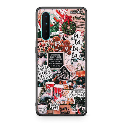 OnePlus Nord 5G Xmas Habbits θήκη από τη Smartfits με σχέδιο στο πίσω μέρος και μαύρο περίβλημα | Smartphone case with colorful back and black bezels by Smartfits