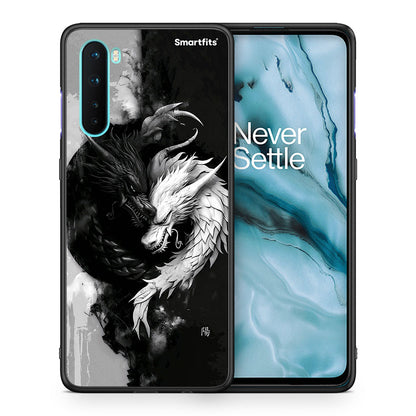 Θήκη OnePlus Nord 5G Yin Yang από τη Smartfits με σχέδιο στο πίσω μέρος και μαύρο περίβλημα | OnePlus Nord 5G Yin Yang case with colorful back and black bezels