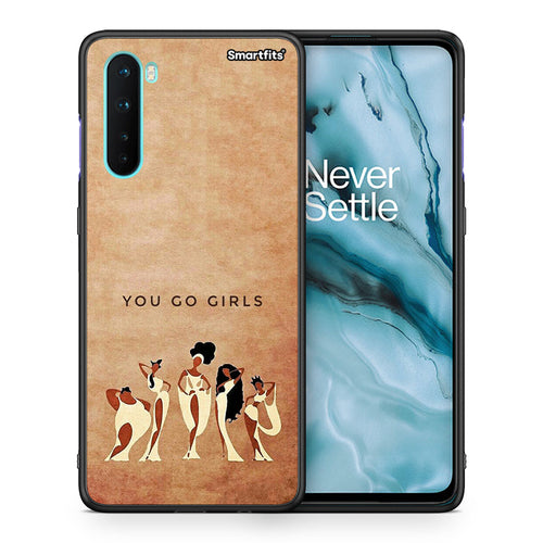Θήκη OnePlus Nord 5G You Go Girl από τη Smartfits με σχέδιο στο πίσω μέρος και μαύρο περίβλημα | OnePlus Nord 5G You Go Girl case with colorful back and black bezels
