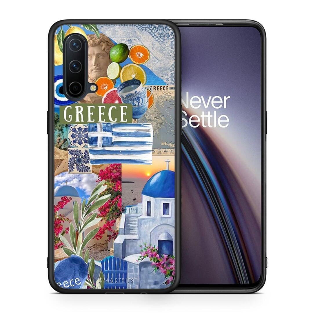 Θήκη OnePlus Nord CE 5G All Greek από τη Smartfits με σχέδιο στο πίσω μέρος και μαύρο περίβλημα | OnePlus Nord CE 5G All Greek case with colorful back and black bezels