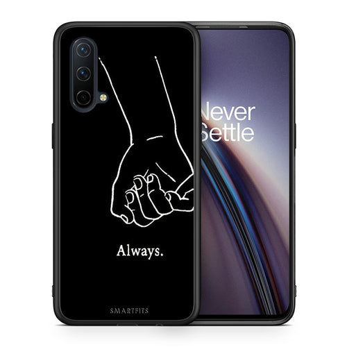 Θήκη Αγίου Βαλεντίνου OnePlus Nord CE 5G Always & Forever 1 από τη Smartfits με σχέδιο στο πίσω μέρος και μαύρο περίβλημα | OnePlus Nord CE 5G Always & Forever 1 case with colorful back and black bezels