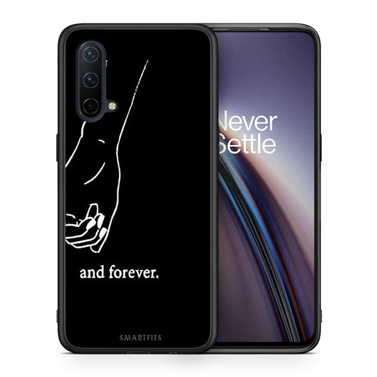 Θήκη Αγίου Βαλεντίνου OnePlus Nord CE 5G Always & Forever 2 από τη Smartfits με σχέδιο στο πίσω μέρος και μαύρο περίβλημα | OnePlus Nord CE 5G Always & Forever 2 case with colorful back and black bezels