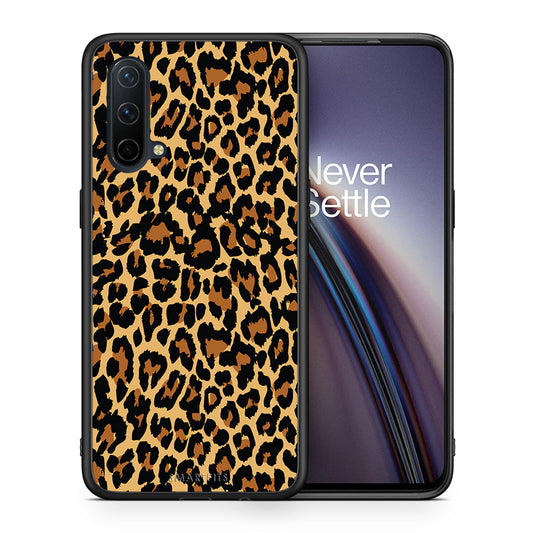 Θήκη OnePlus Nord CE 5G Leopard Animal από τη Smartfits με σχέδιο στο πίσω μέρος και μαύρο περίβλημα | OnePlus Nord CE 5G Leopard Animal case with colorful back and black bezels