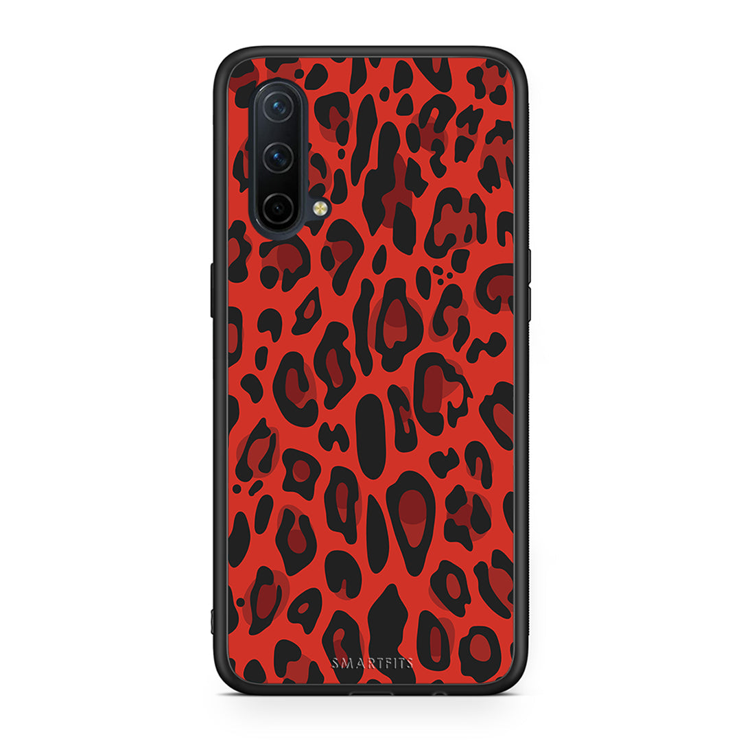4 - OnePlus Nord CE 5G Red Leopard Animal case, cover, bumper