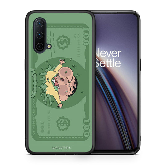 Θήκη Αγίου Βαλεντίνου OnePlus Nord CE 5G Big Money από τη Smartfits με σχέδιο στο πίσω μέρος και μαύρο περίβλημα | OnePlus Nord CE 5G Big Money case with colorful back and black bezels