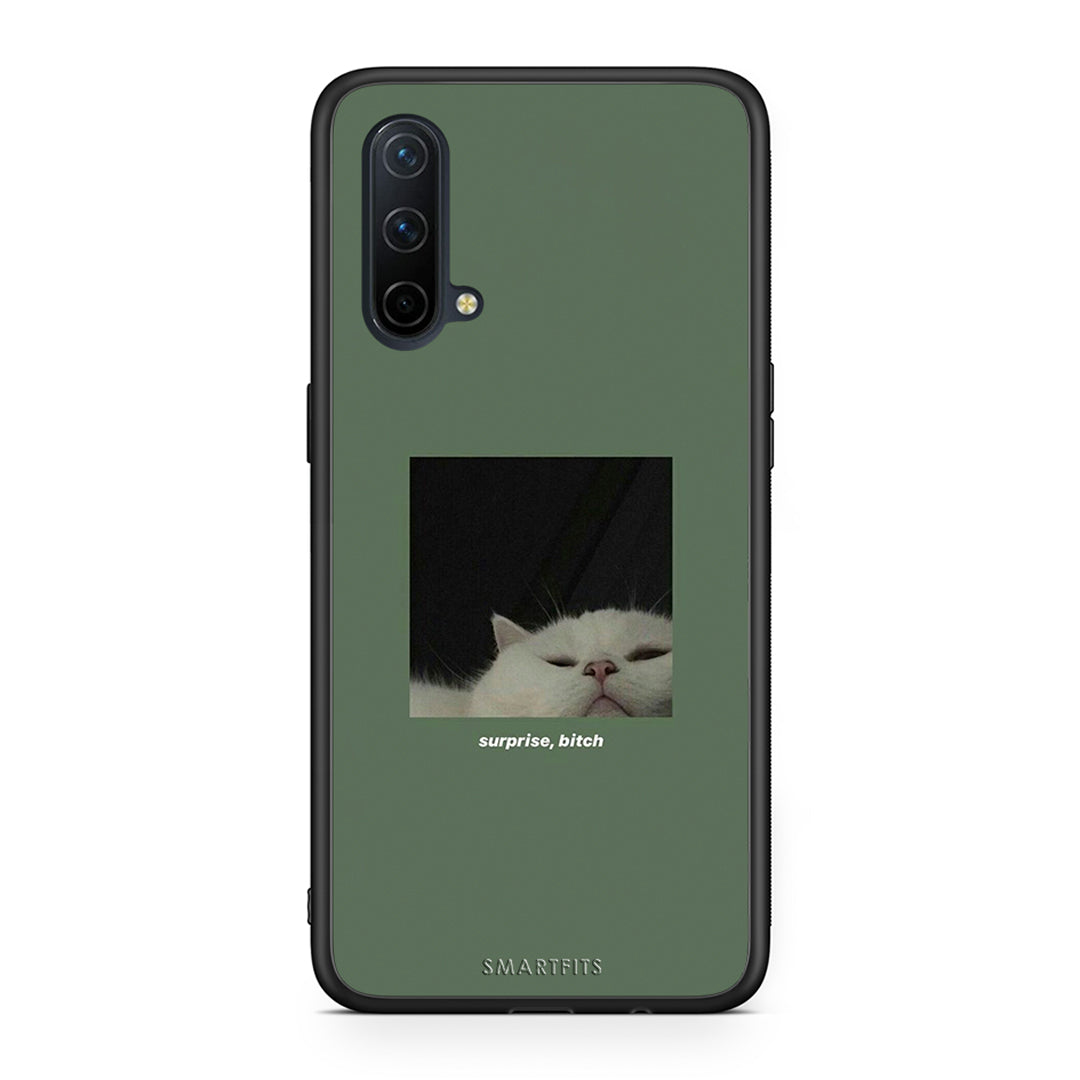 OnePlus Nord CE 5G Bitch Surprise θήκη από τη Smartfits με σχέδιο στο πίσω μέρος και μαύρο περίβλημα | Smartphone case with colorful back and black bezels by Smartfits