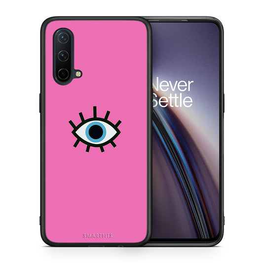Θήκη OnePlus Nord CE 5G Blue Eye Pink από τη Smartfits με σχέδιο στο πίσω μέρος και μαύρο περίβλημα | OnePlus Nord CE 5G Blue Eye Pink case with colorful back and black bezels
