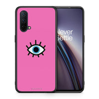 Thumbnail for Θήκη OnePlus Nord CE 5G Blue Eye Pink από τη Smartfits με σχέδιο στο πίσω μέρος και μαύρο περίβλημα | OnePlus Nord CE 5G Blue Eye Pink case with colorful back and black bezels